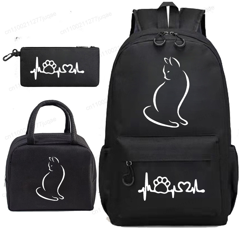 Phone Accessories Wholesale In China - 치비 애니메이션 고양이 3종 가방 세트,