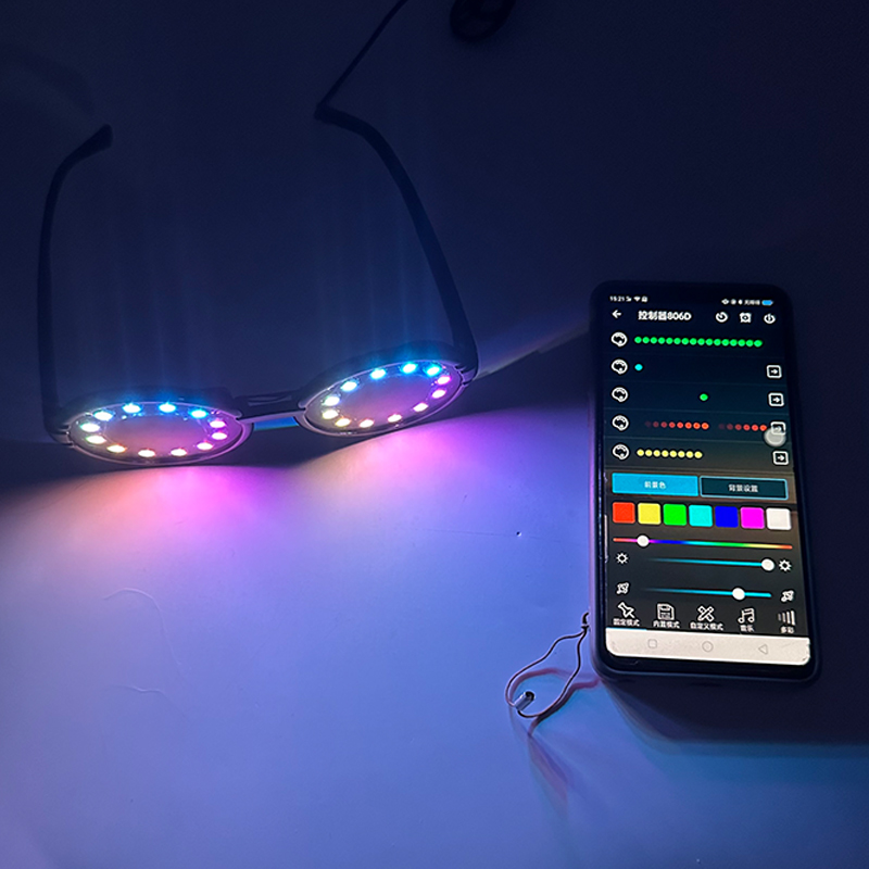 LED 블루투스 앱 깜박이 안경, USB 충전 안경,  - Phone Accessories App 리뷰 및 가격