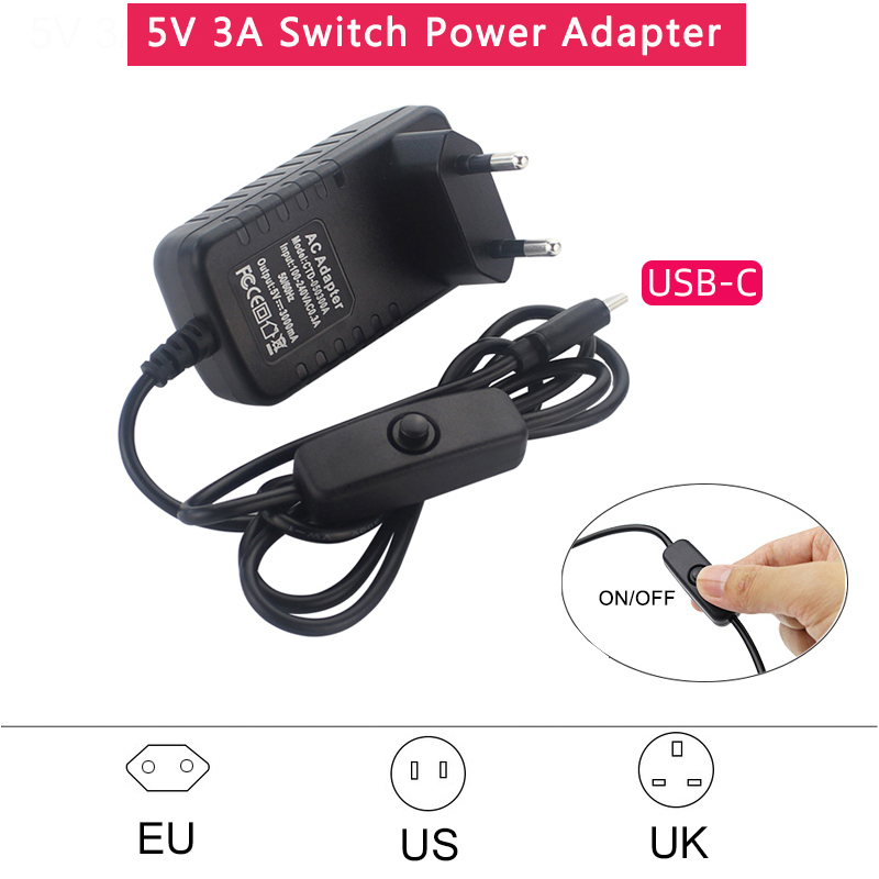 ON/OFF 스위치가 있는 5V 3A 전원 공급 장치  - Phone Accessories Uk 리뷰 및 가격