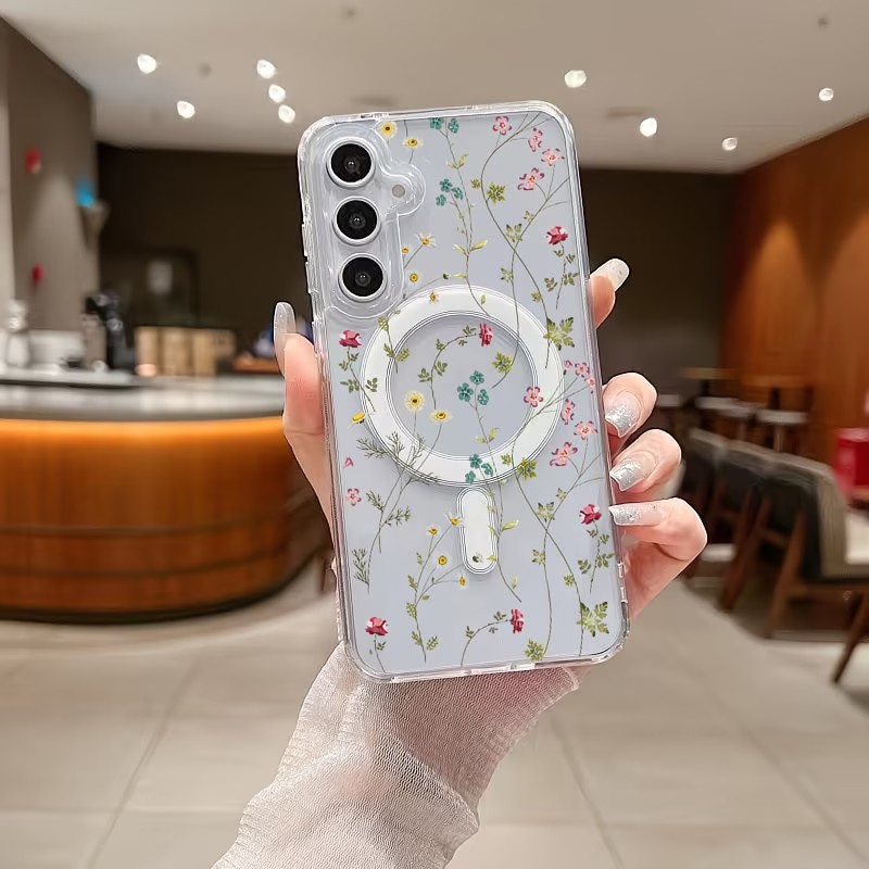플로럴 패턴 자석형 휴대폰 케이스 (삼성 갤럭시 S26 - Magnetic Phone Case 리뷰 및 가격