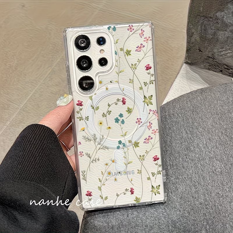 플로럴 패턴 자석형 휴대폰 케이스 (삼성 갤럭시 S26 - Magnetic Phone Case 리뷰 및 가격