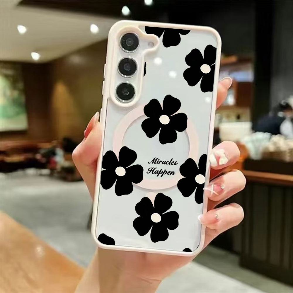 블랙 플라워 개인 맞춤형 프린트 자석 휴대폰 케이스 삼 - Magnetic Phone Case 리뷰 및 가격