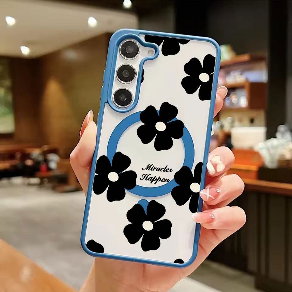 블랙 플라워 개인 맞춤형 프린트 자석 휴대폰 케이스 삼 - Magnetic Phone Case 리뷰 및 가격