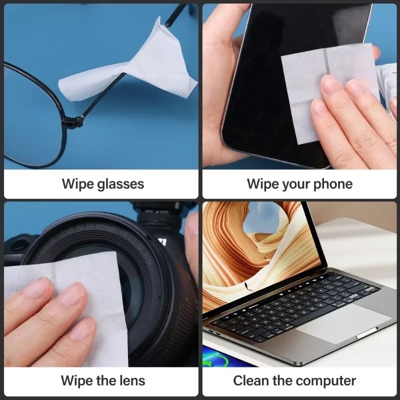 200pcs 일회용 거울 청소 물티슈 범용 얼룩 제거  - Phone Accessories Wholesale In China 리뷰 및 가격