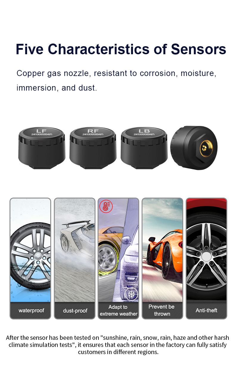 자동차 TPMS 4 센서 블루투스 타이어 압력 모니터링 - Phone Accessories App 리뷰 및 가격