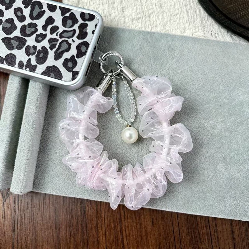 새로운 디자인의 화려한 진주 크리스탈 비즈 장식 손목  - Phone Accessories Wholesale In China 리뷰 및 가격
